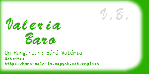 valeria baro business card