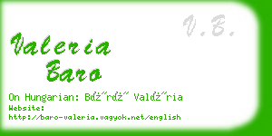 valeria baro business card